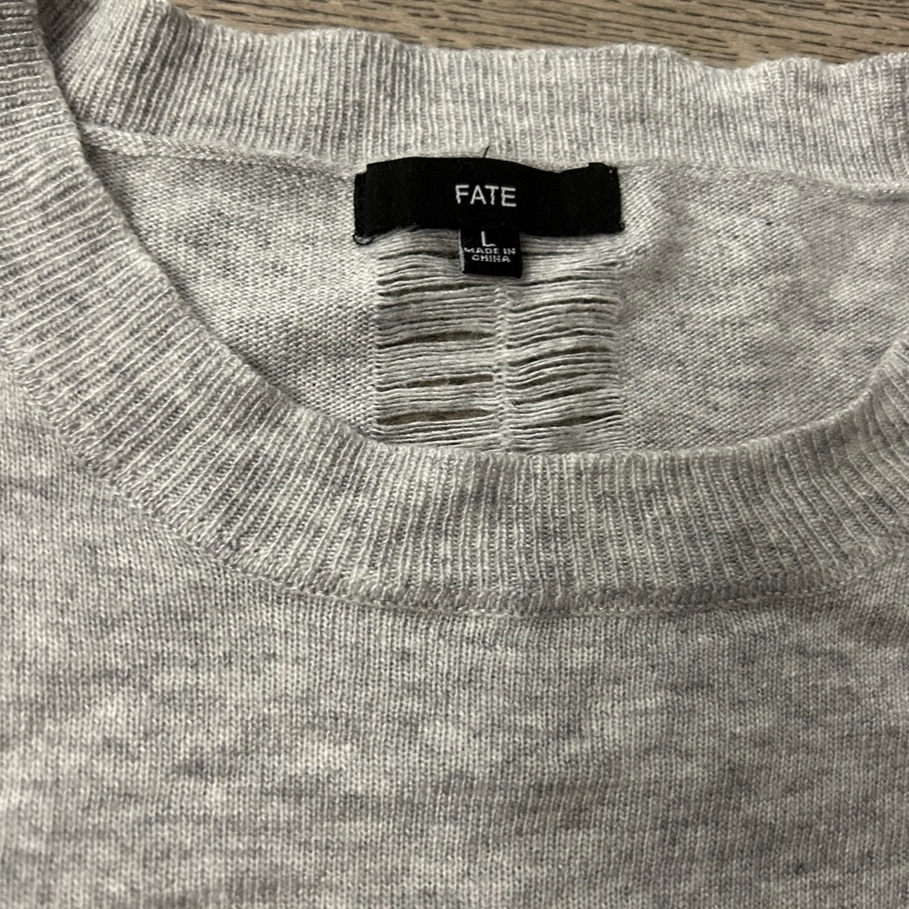 Lightweight distressed sweater by Fate